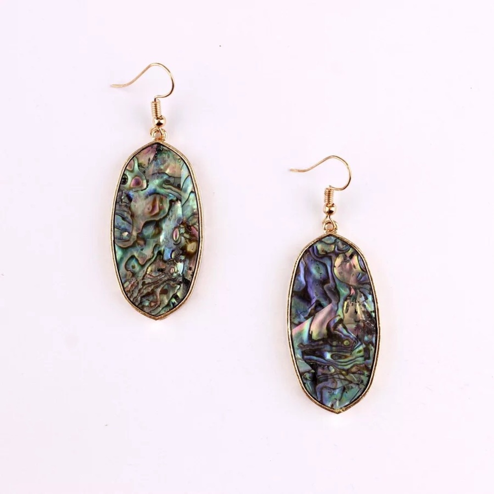 Abalone Natural Stone Earrings